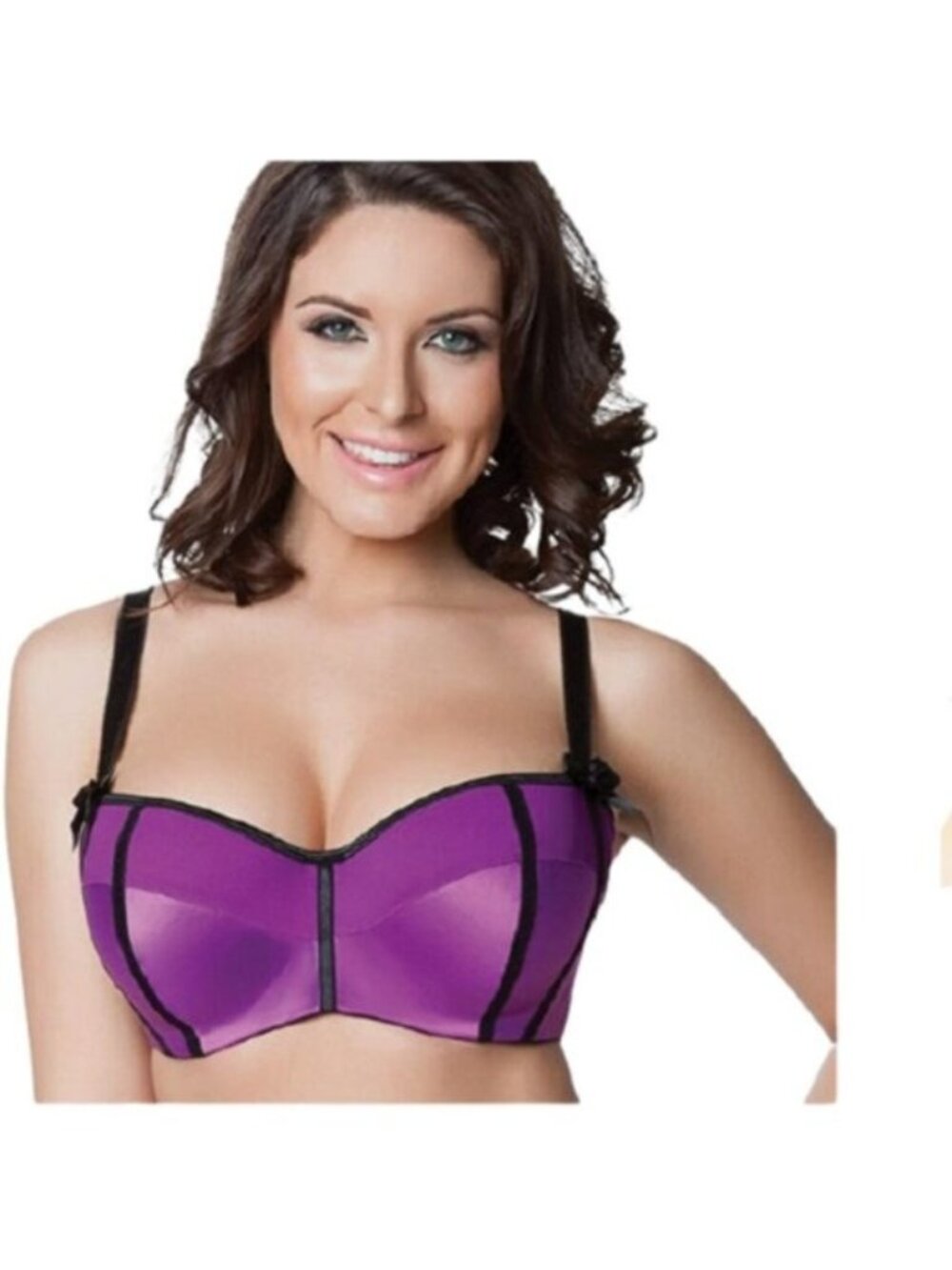 Parfait Charlotte Half Cup Underwire, Purple, size 30D